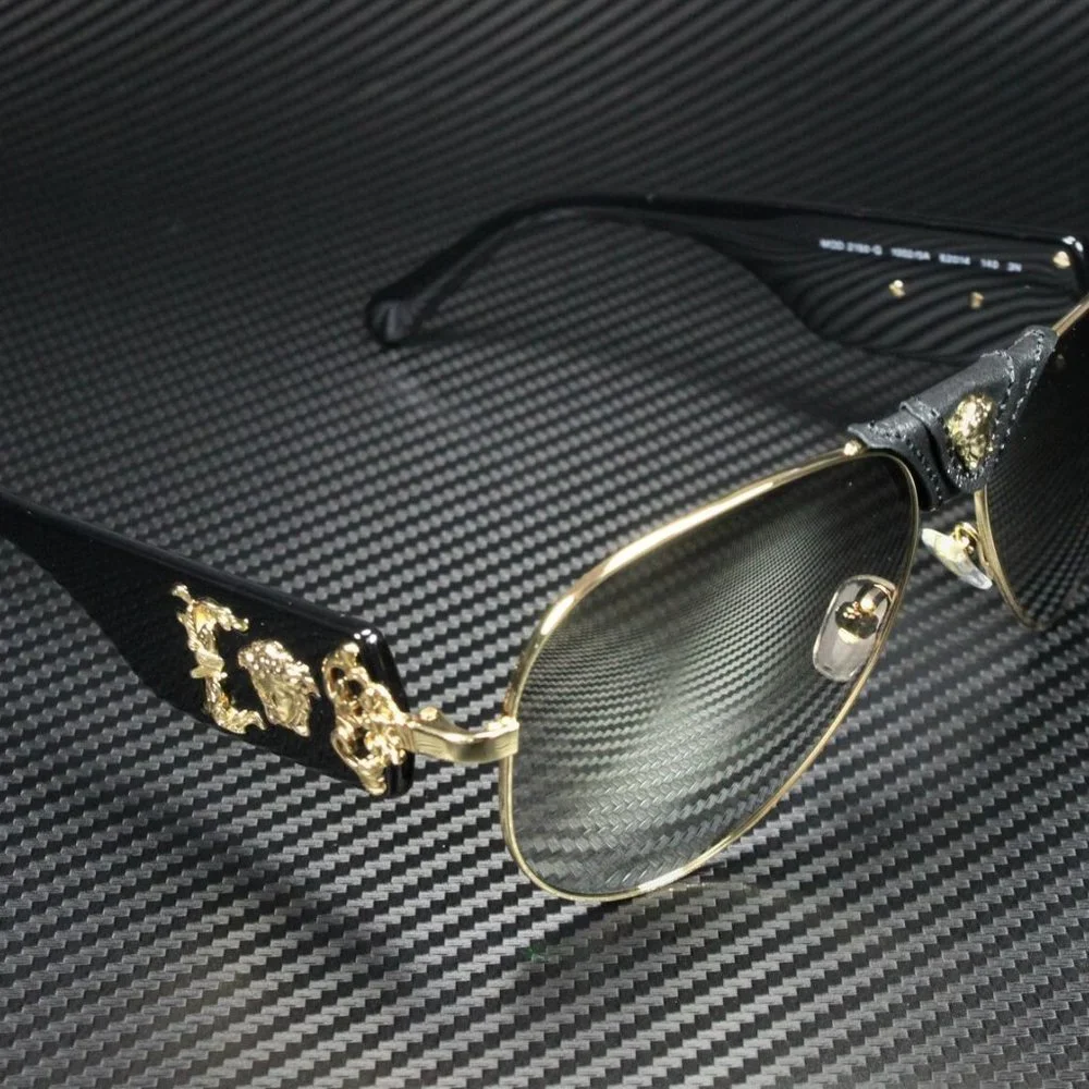 SALE! Versace 62mm Gold Trim Men Sunglasses - Picture 3 of 5